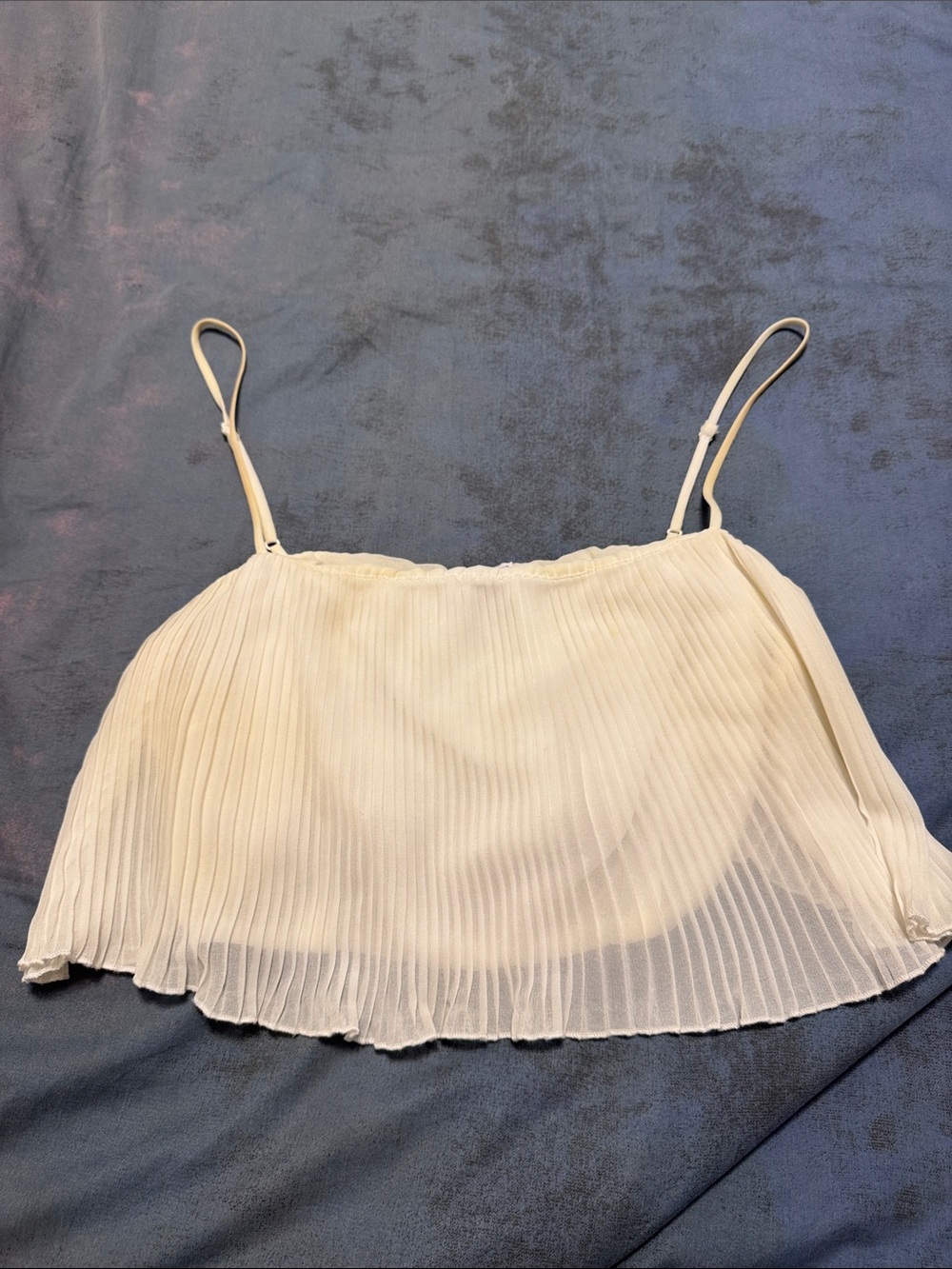 Princess Polly Ivory Pleated Spaghetti Strap Camisole